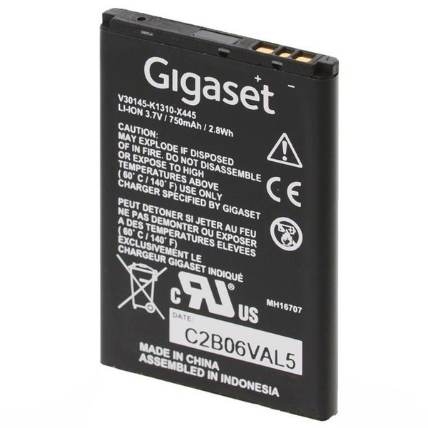 Gigaset V30145-K1310-X445 Литий-ионная 750мА·ч 3.7В аккумуляторная батарея