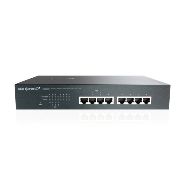Amped Wireless GP48SW Gigabit Ethernet (10/100/1000) Power over Ethernet (PoE) Черный сетевой коммутатор