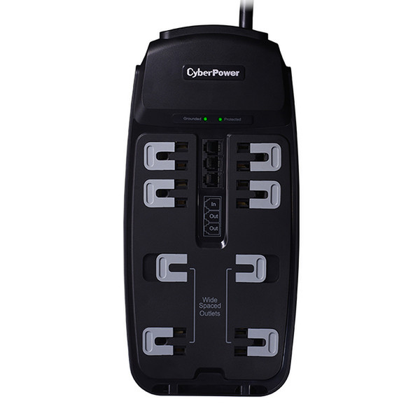 CyberPower CSP806TTAA 8AC outlet(s) 125V 1.8m Black surge protector