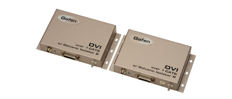 Gefen EXT-DVI-1CAT6-GI AV transmitter & receiver Бежевый АВ удлинитель