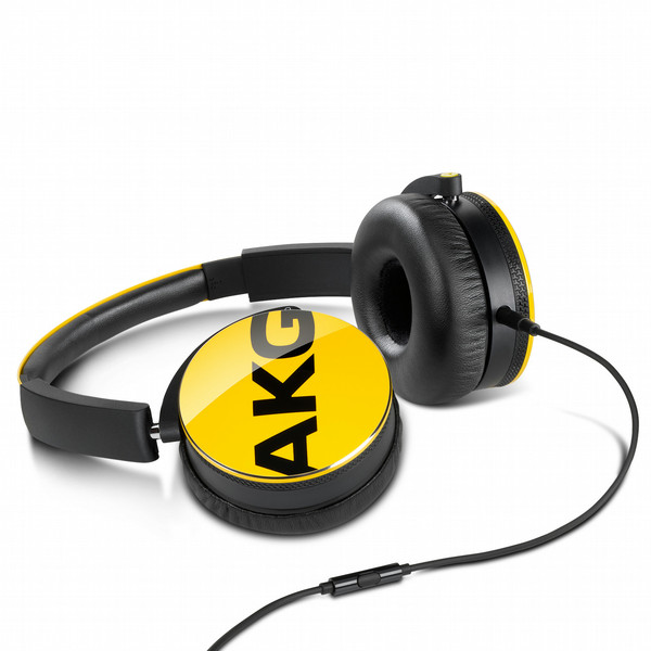 AKG Y50YEL Binaural Kopfband Schwarz, Gelb Mobiles Headset