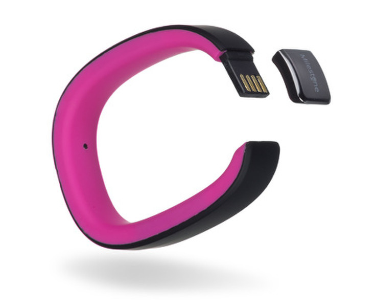Milestone Srl Gravitate Wristband activity tracker Wireless IP65 Black,Pink