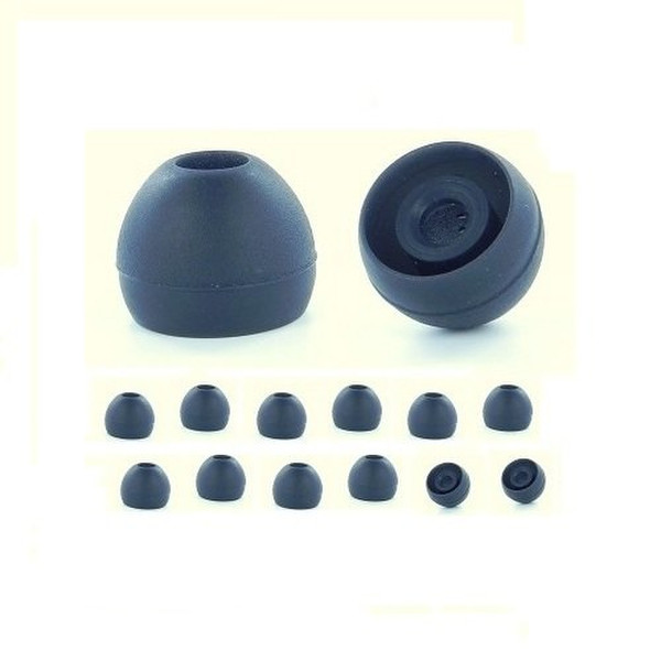 Earphones Plus 135-B-6BLK-6CLR-S Silicone Black,Transparent 24pc(s) headphone pillow