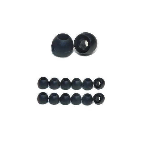 Earphones Plus 310-B-6BLK-6CLR-XS Silicone Black,Transparent 24pc(s) headphone pillow