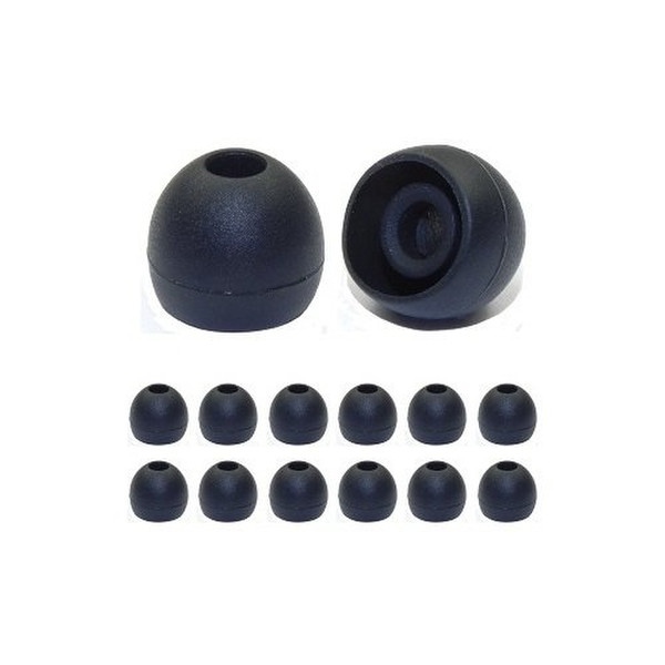 Earphones Plus 135-B-6BLK-6CLR-M Silicone Black,Transparent 24pc(s) headphone pillow