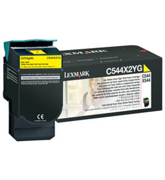 Lexmark C544X2YG Cartridge 4000pages yellow laser toner & cartridge
