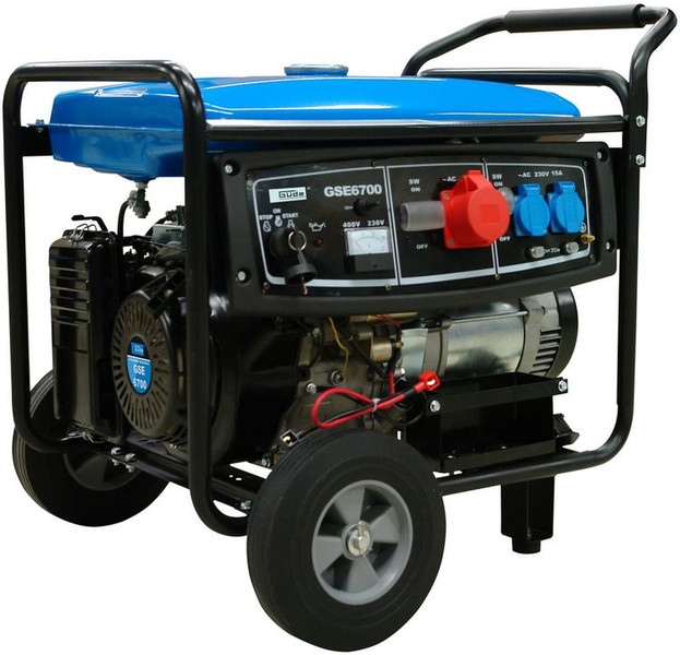 Guede GSE 6700 5000W 25l Schwarz, Blau Motor-Generator