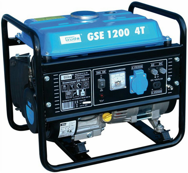 Guede GSE 1200 4T 850W 5L Black,Blue engine-generator