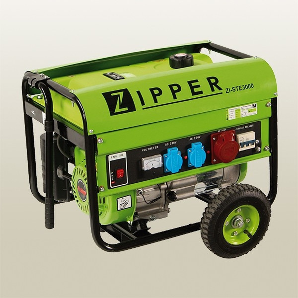 Zipper ZI-STE3000 4800W 15L Gasoline Black,Green engine-generator