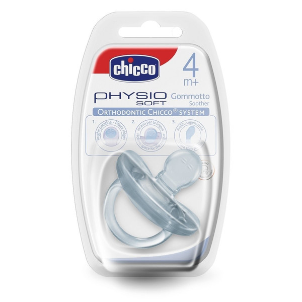 Chicco Physio Soft Free-flow baby pacifier Silicone Transparent