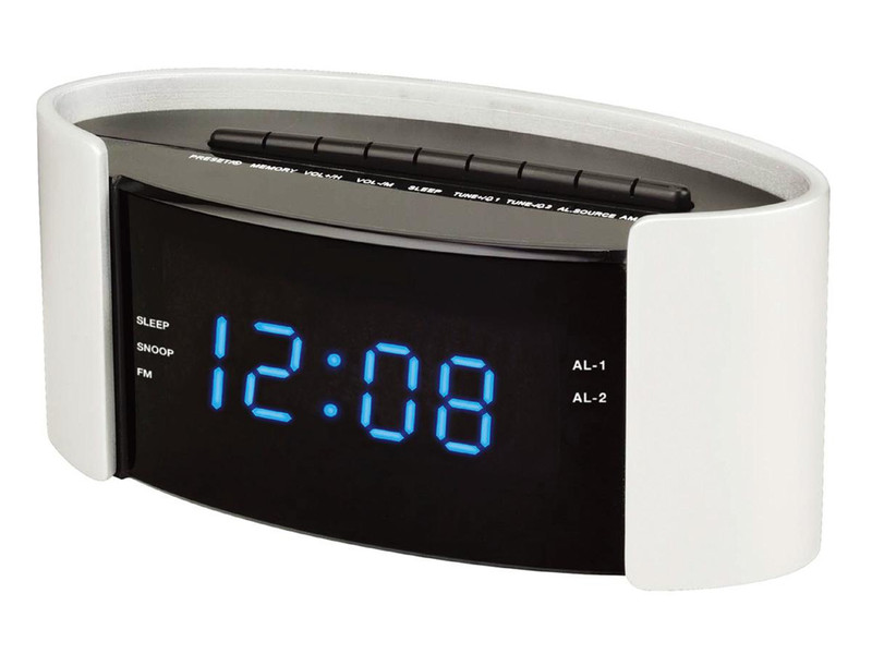 AudioSonic CL-1493 Часы Цифровой Черный, Белый радиоприемник