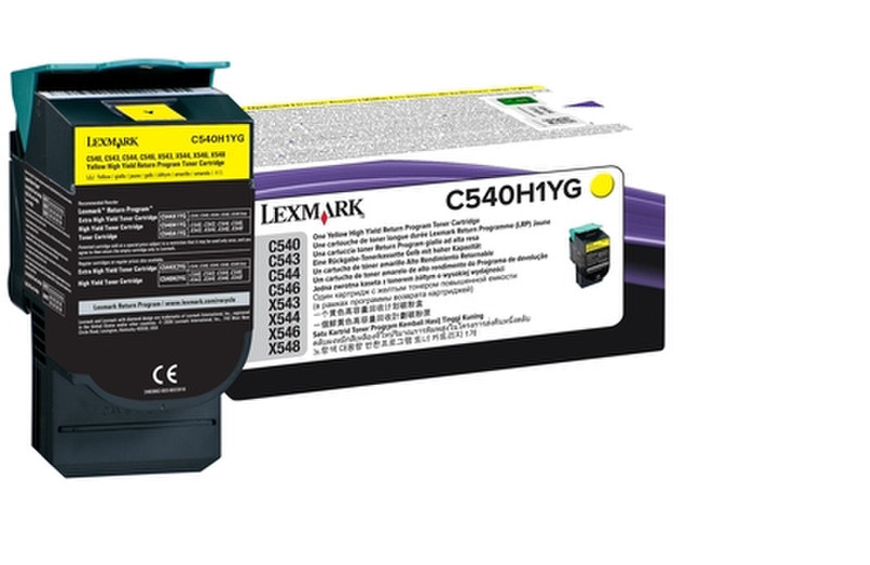 Lexmark C540H1YG Картридж 2000страниц Желтый тонер и картридж для лазерного принтера