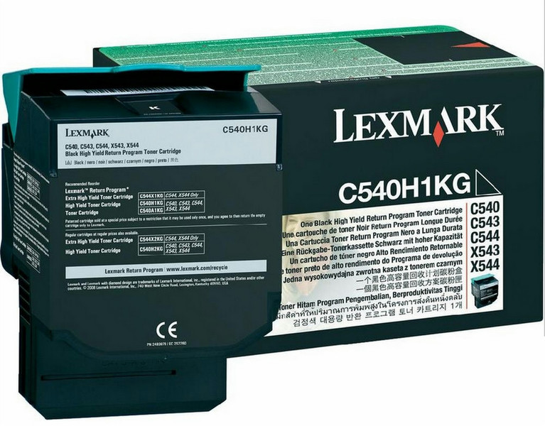 Lexmark C540H1KG Cartridge 2500pages Black laser toner & cartridge