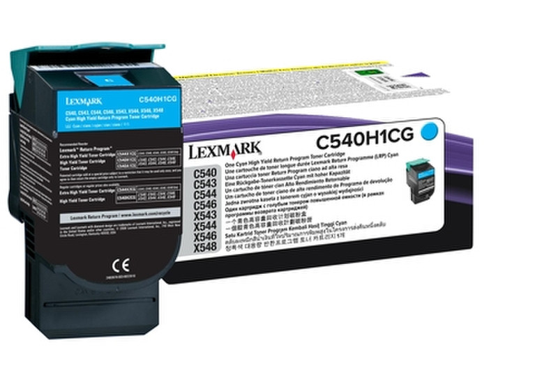 Lexmark C540H1CG Cartridge 2000pages Cyan laser toner & cartridge