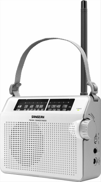 Sangean PR-D6 Портативный Аналоговый Белый радиоприемник