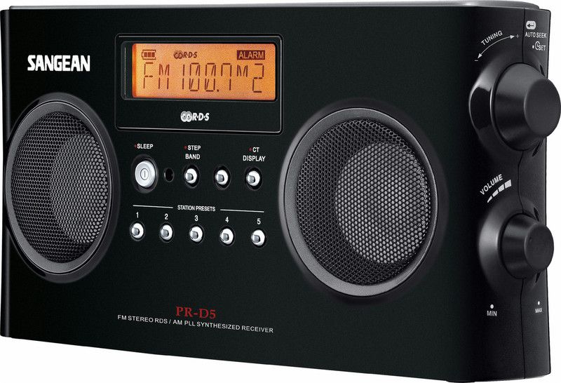 Sangean PR-D5 Tragbar Digital Schwarz Radio