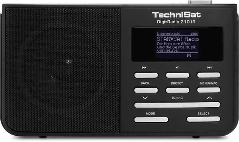 TechniSat DigitRadio 210 IR Internet Analog & digital Schwarz, Silber Radio