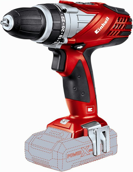 Einhell TE-CD 18 Li Solo Черный, Красный Дрель с рукояткой пистолетного типа Литий-ионная (Li-Ion) 1.5А·ч