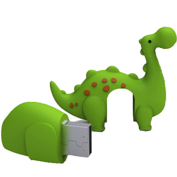 Iconik Динозавр 16GB 16ГБ USB 2.0 Зеленый USB флеш накопитель