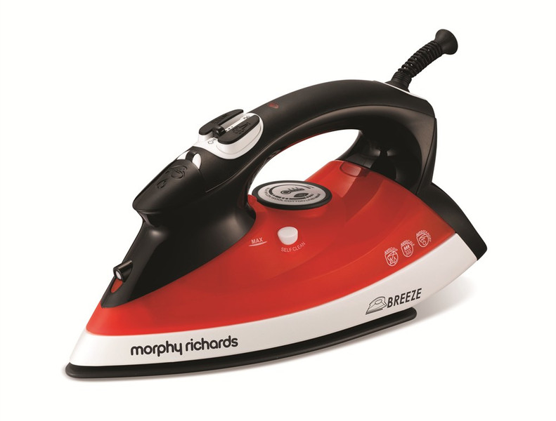 Morphy Richards 300203 Dry & Steam iron Ceramic soleplate 2200W Black,Red,White iron