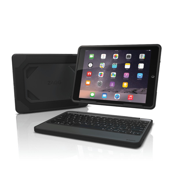 Zagg Rugged Book Bluetooth Black mobile device keyboard