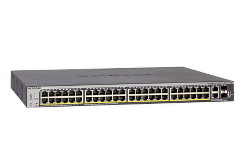 Netgear S3300-52X-PoE+ L2/L3 10G Ethernet (100/1000/10000) Power over Ethernet (PoE) Черный