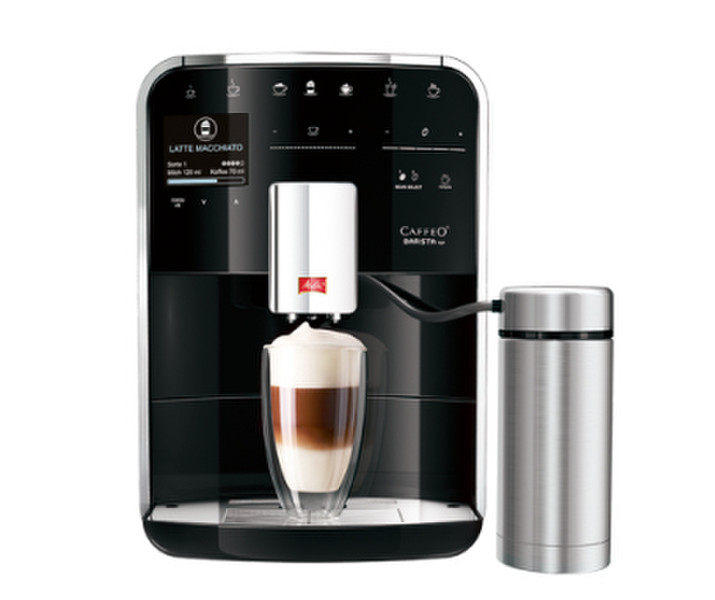 Melitta Caffeo Barista TSP Espresso machine 1.8л 15чашек Черный, Нержавеющая сталь