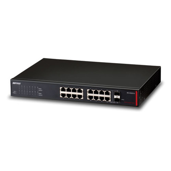 Buffalo BS-GS2016 Управляемый L2/L3 Gigabit Ethernet (10/100/1000) Черный сетевой коммутатор