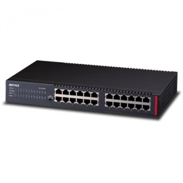 Buffalo BS-GU2024 Неуправляемый Gigabit Ethernet (10/100/1000) Черный сетевой коммутатор