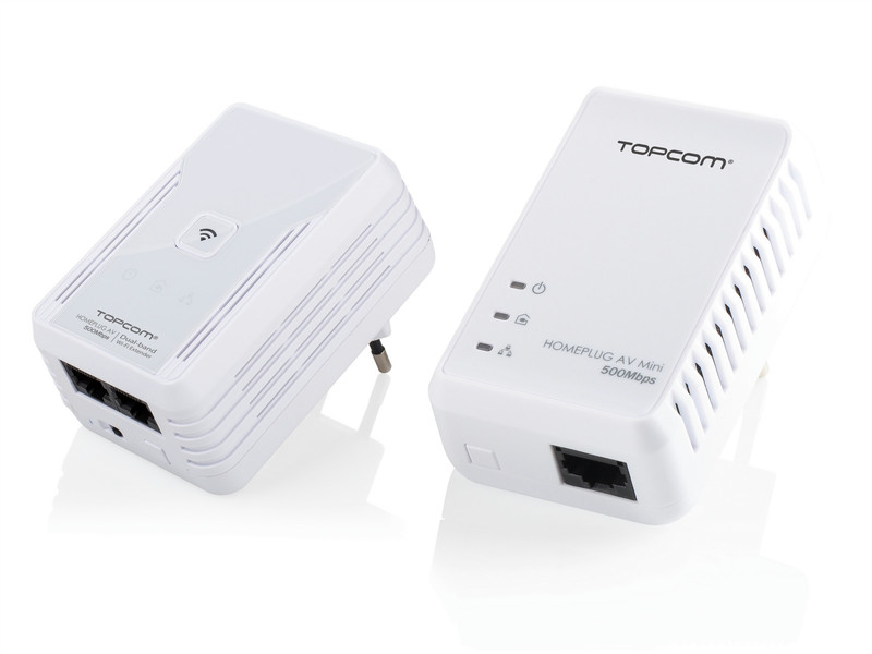 Topcom Ethernet-Satz - Powerlan - Wi-Fi PowerLine Netzwerkadapter