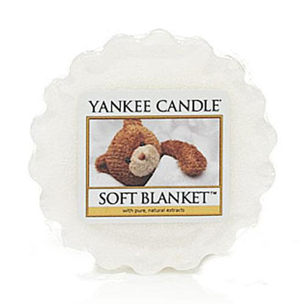 Yankee Candle Soft Blanket Круглый Янтарь, Цитрус, Ваниль Белый 1шт восковая свеча