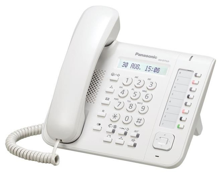 Panasonic KX-DT521 Проводная телефонная трубка ЖК Белый IP-телефон