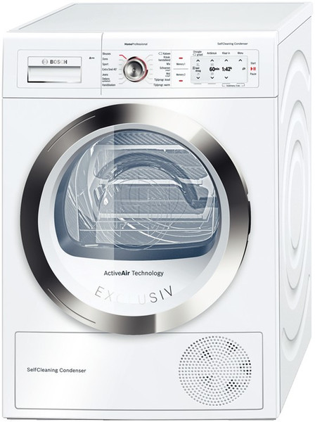 Bosch Exclusiv WTY87791NL Freistehend Frontlader 9kg A++ Weiß Wäschetrockner