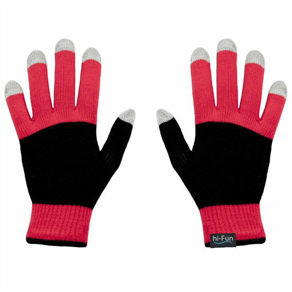 hi-Fun HFHIGLOVE-WRED Red Acrylic,Elastane,Fiber,Polyester touchscreen gloves
