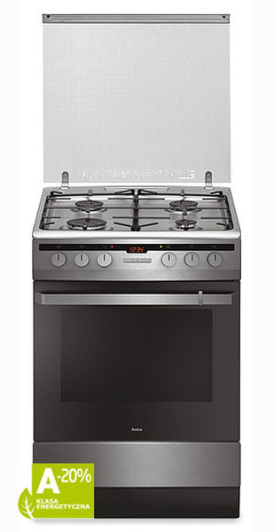 Amica 618GE3.33HZpTaNQ(Xx) Отдельностоящий Gas hob A-20% Нержавеющая сталь