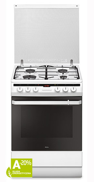 Amica 618GE3.43HZpTaDNQ(W) Freistehend Gas hob A-20% Weiß