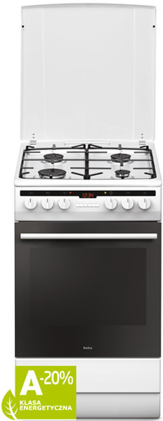 Amica 57GE2.33HZpTa(W) Freistehend Gas hob A-20% Weiß