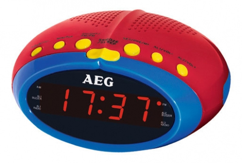AEG MRC 4143 Uhr Digital Blau, Rot, Gelb Radio