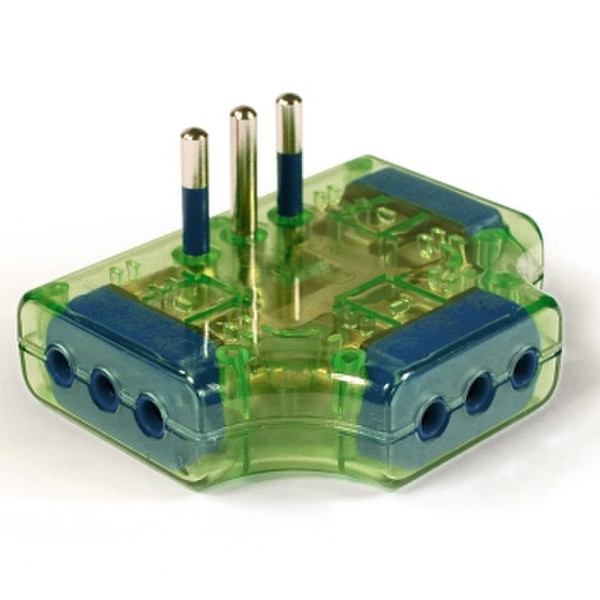 Garanti 82252-E Тип L (IT) Тип L (IT) Зеленый, Прозрачный адаптер сетевой вилки