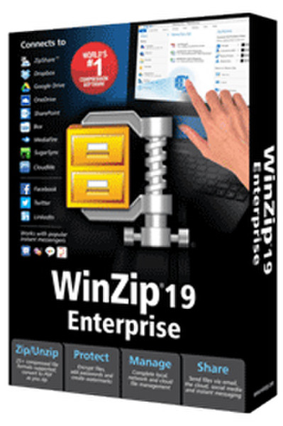 Corel WinZip 19 Ent, Lic Maint 1yr ML 50-99