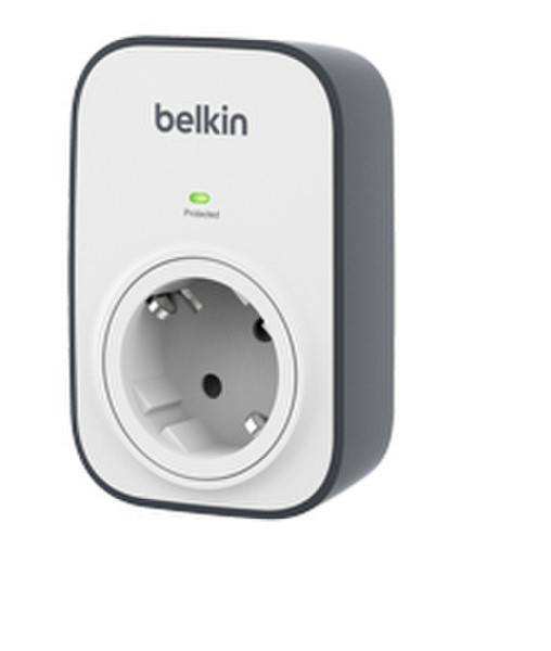 Belkin BSV103VF 1AC-Ausgänge Schwarz, Weiß Spannungsschutz