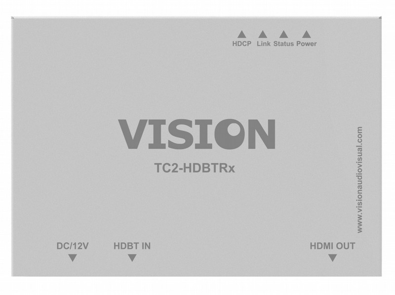 Vision TC2-HDBTRX AV receiver White AV extender