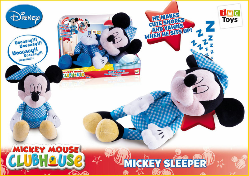 IMC Toys Sleepy Mickey Игрушечные животные Черный, Синий, Белый