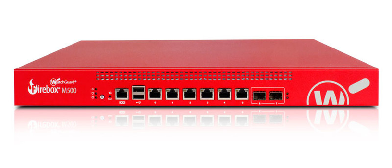 WatchGuard Firebox M500, 1Y LiveSecurity 1U 8192Mbit/s hardware firewall
