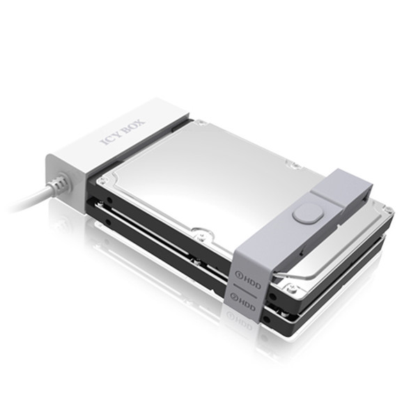 ICY BOX USB 3.0 - 2x SATA USB 3.0 2x SATA Grau, Weiß