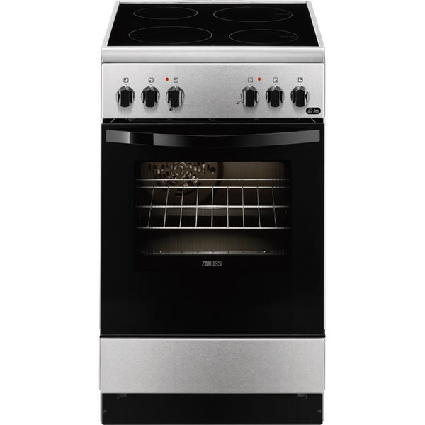 Zanussi ZCV550G1XA Freestanding A Black,Stainless steel cooker