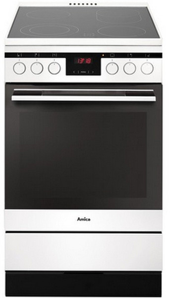 Amica 514CE3.413TsKDHaQ(W) Отдельностоящий Ceramic hob A-20% Белый