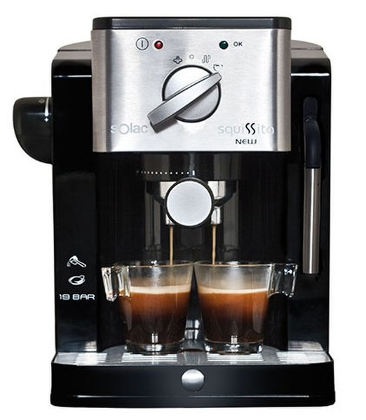 Solac CE 4491 Espressomaschine 1.22l Schwarz, Edelstahl Kaffeemaschine