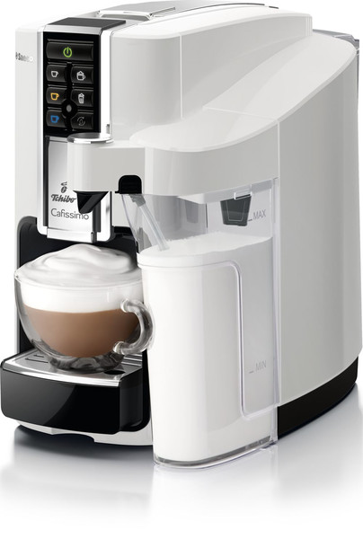 Caffisimo Latte HD8603/41 Отдельностоящий Автоматическая Капсульная кофеварка 1л Белый кофеварка
