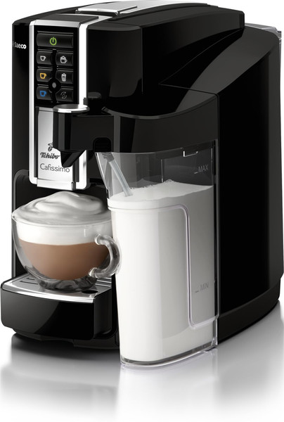 Caffisimo Latte HD8603/31 freestanding Fully-auto Pod coffee machine 1L Black coffee maker